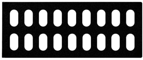 Abflussgitter aus Gusseisen, Lichtschachtgitter aus Metall, Schwarze, Gitterrost Lichtschacht für Den Außenbereich für Einfahrten und Tiefgaragen(25 * 50 * 3cm/9.8x19.7x1.2in)