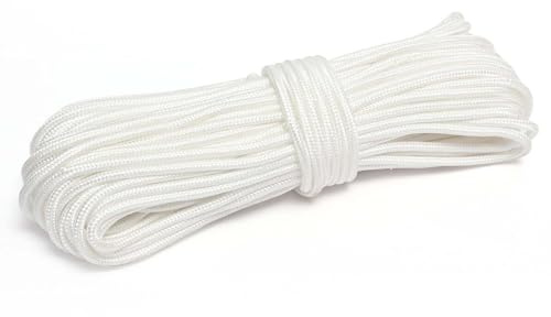 Strong 20m Picture Hanging Cord,30kg Capacity,Heavy Duty Braided Nylon Rope | Braided Rope,Picture Cord, for Hanging Pictures, Mirrors, Paintings, Decorations & Craft Projects, Matte White