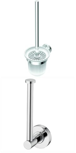 Set aus Ideal Standard A9119AA IOM WC-Bürstengarnitur + A9132AA IOM Toilettenpapierhalter, Chrom