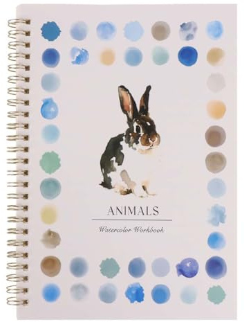 Cahier d'exercices aquarelle pour débutant - Livre de peinture avec instructions étape par étape, idéal pour l'apprentissage autonome, pour artistes et amateurs(lapin)