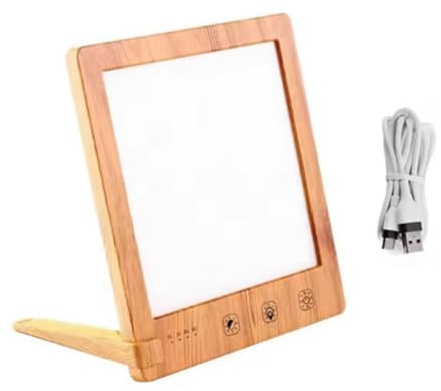 Ounfhtrttk Phototherapielampe, Natürliche Sonnenlichtlampe, Einstellbare LED-Sonnenlampe für Phototherapie-Touch