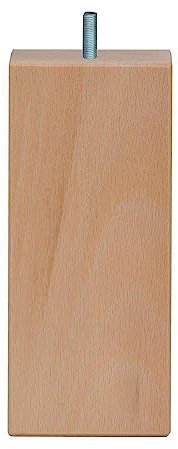 Furniture Legs Europe Möbelfuß vierkant Holz Höhe 16 cm (M10) | Hohe Qualität und nachhaltiges Holz mit transparentem Schutzlack