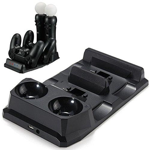 C-FUNN 4 In 1 Controller Charger Dock Station Stand For Play Station PS4 PSVR VR Move