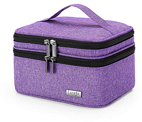 Luxja Borsa per olio essenziale per olio profumato e accessori(30 bottiglie) Viola