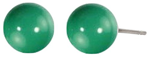 Traveller Ohrstecker mit grüner Perlen - Perle 10mm (jade) - 112329