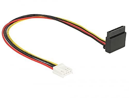 Delock Kabel Power Floppy 4 Pin Buchse > SATA 15 Pin Buchse Metall 30 cm