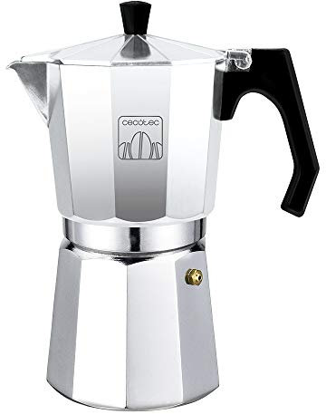 Cecotec Caffettiera MokClassic 600 Shiny. Realizzato in Fusione di Alluminio, Adatto a Diversi Tipi di cucine, per 6 Tazze di caffè