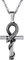 PROSTEEL Ankh Kreuz Anhänger Halskette Edelstahl Schlange schlingt Nilschlüssel Altägyptischer personalisiert Schmuck für Männer Frauen, Silber