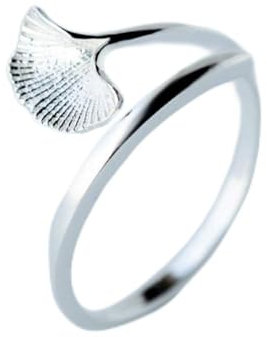 PRAK Damen 925 Sterling Silber Luxus Ringe,Handmade Gingko Boho Ringe Für Frauen Blatt Öffnen Finger Verstellbarer Ring Weihnachten Elegante Silber Schmuck Mädchen Geschenk