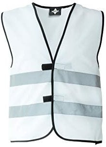 KORNTEX Warnweste mit Klettverschluss Dortmund - Sicherheitsweste Pannenweste – EN 17353 zertifiziert, 360° Reflexstreifen, L, weiß, stark reflektierend für beste Sichtbarkeit, Unisex