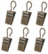 BEELY 40 Pack Metal Curtain Clips Hook Hanging Clamp Hooks for Curtain Photos Home Decoration,Art Craft Display and Outdoor Activities Supplies (Red Antique Brass)