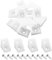 MroMax Lot de 20 entretoises d'angle en plastique blanc en forme de L - 2 x 2 x 1,5 cm (L x l x H) - Pour la maison, les tiroirs, les fenêtres, les armoires