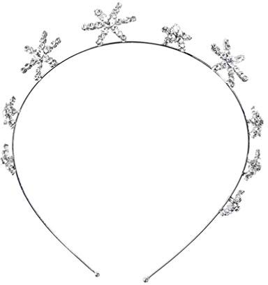 Lurrose Hochzeit Strass Kopfschmuck Kristall Sterne Haarnadeln Braut Tiara Hochzeit Kopfbedeckung Haarschmuck Hochzeit Haarband für Mädchen Braut Party (Silber)