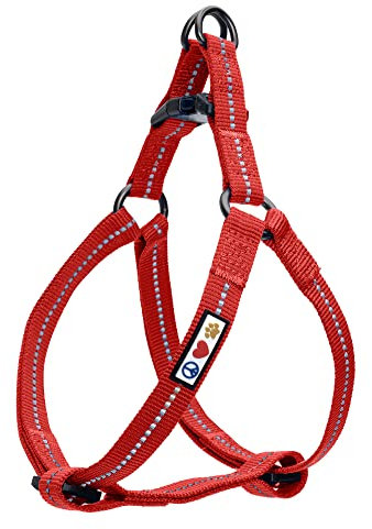 PAWTITAS Reflektierendes Hundegeschirr einstellbar für sportliche Aktivitäten | Hundegeschirr kleine Hunde recyceln für besonders kleine Hunde | Kleine Rote Kirsche Geschirr für Hunde