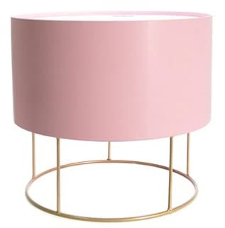 HomeZone Stool Pink Round Velvet with Internal Concealed Storage Modern Footstool Ottoman Suitable For Living Room Bedroom Home Decor Dressing Table Decorative Seating Pouffe Art Deco Vintage Style