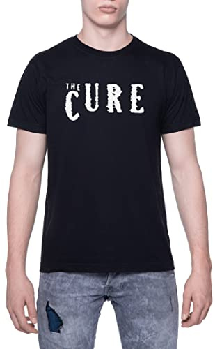 The Cure Sign T-Shirt Homme Manche Courte Noir Men Black Tee