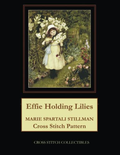 Effie Holding Lilies: Marie Spartali Stillman cross stitch pattern