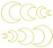 WANGCL 8 Stück DIY Makramee Metall Blumenkranz Basteln Halbmond Form Traumfänger Ring DIY Handwerk Traumfänger Herstellung Werkzeuge (4 Größen)