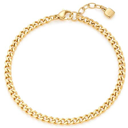 Leonardo Ciao Marie Armband, Armschmuck aus Edelstahl, gold Ionenplattierung, 17,5-20 cm, Ankerkette, Panzer-Kette Damen Schmuck, 022918