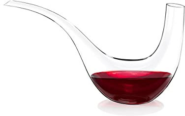 Wilmax Carafe à décanter le vin rouge - 900 ml - Carafe à vin en verre - Carafe à décanter - Carafe à vin - Carafe à décanter - Carafe à vin - Carafe en verre - Verres à vin blanc -