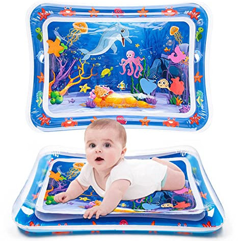 Morofme Wassermatte Baby, BPA frei Baby Wasserspielmatte für 3 6 9 bis 24 Monate Kinder, Baby Tummy Time water mat, Wachstum Ihres Babys Schützen