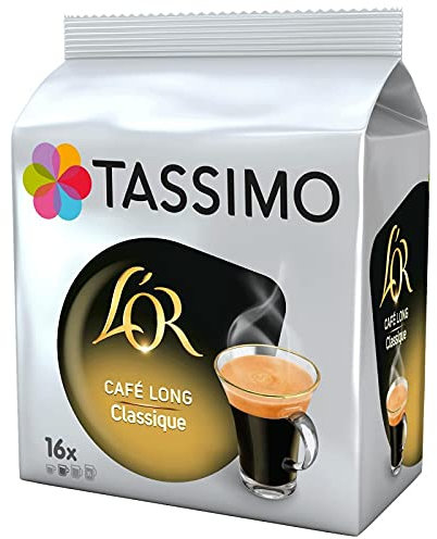 L'OR Tassimo Café Long Classique - Dosettes de café compatibles Tassimo - 16 pièces par boîte - Arôme riche et corsé pour les amateurs de café. - Lot De 3 - Vendu Par Lot