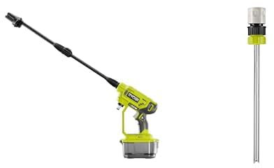 Ryobi - Pistolet Haute Pression 18V - 22 Bars - 182 L - buse 3-en-1 - kit de siphonnage 6 m Inclus avec crépine et Filtre intégrés - Vendu sans Batterie ni Chargeur & Adaptateur de Bouteille 2 L