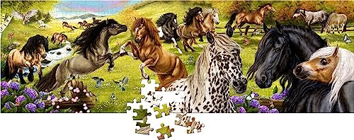 Die Spiegelburg - Panorama-Puzzle - Pferdefreunde (250 Teile), 18600