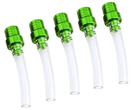 JNNJ 5 Piezas Tubo Tapas de Tanque, Válvulas Tapa Tanques Combustible Gas Respiración Motocicleta Aluminio, Gas Fuel Gasolina Tapa del Tanque Válvula, Motocicleta Tapas de Tanque Gasolina(Verde)