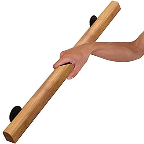 LQSYBHD Pasamanos para Escaleras Barandillas de Madera Maciza,Pasillo Interior Villa Loft Antideslizante Barandilla de Montaje En Pared para Niños Mayores,Kit Completo(Size:120cm/3.9ft)