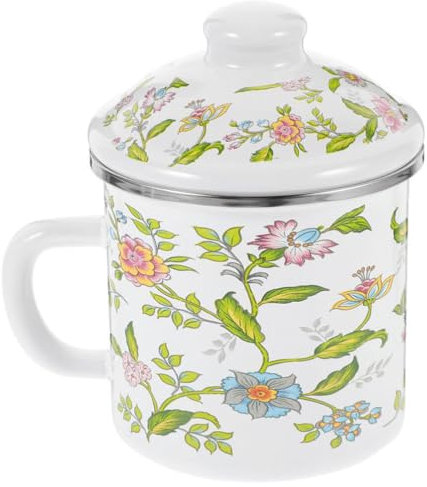 STOBAZA Enamel Tasse Vintage Emaille Becher Für Kaffee Tee Und Wasser Leichtes Design Für Zuhause Büro Und Camping