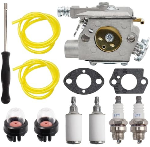 Hippotech Carburateur 309376002 pour tronçonneuse à gaz Ryobi RY3714 RY3716 avec filtre à carburant Tournevis Tune Up Kit