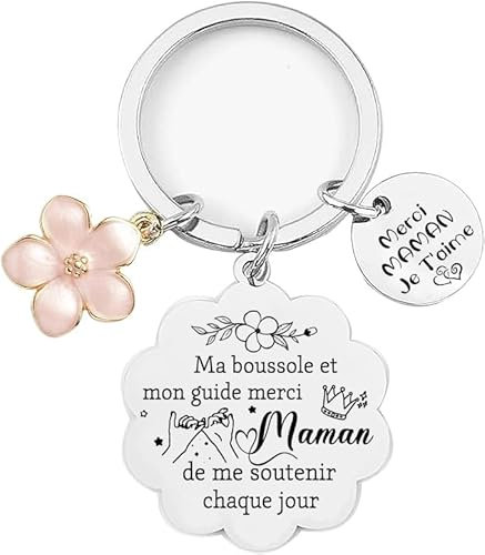XQXQXZ Cadeau de Noël Maman Porte-clés porte clé maman porte clef maman porte clé maman je t'aime porte clé maman fille (9)