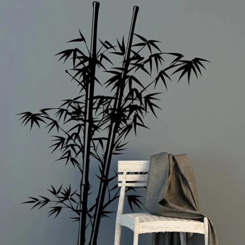 MIXUEXUNLU Pflanze Bambus Baum Wand Aufkleber Büro Wohnzimmer Wald Wald Natur Wand Aufkleber Schlafzimmer Kinder Home Decor Kunst Aufkleber