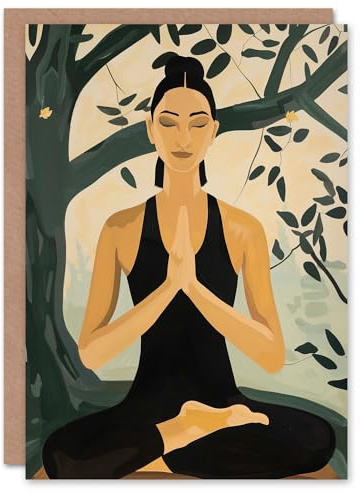 Artery8 Frau Yoga Pose Zen-Meditation Geburtstagskarte