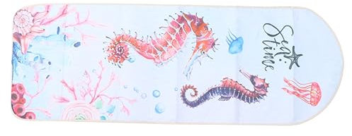 TOGEVAL Ironing Board Cover and Protection Pad Seahorse Digital Print Ocean Series Stain Resistant Fabric Suitable for Steam Irons and Home Use