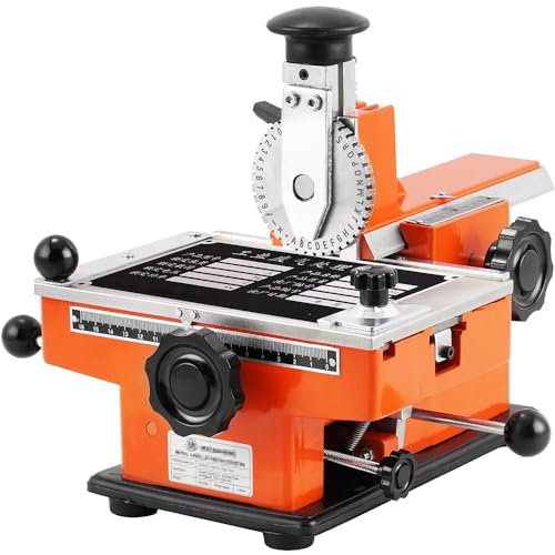 XCSCUK Metal Stamping Printer, Label Marking Machine,Semi-Automatic Sheet Embossersuitable,for Nameplates Of Machinery (5mm)