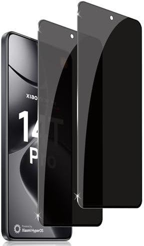 Holilo für Xiaomi 14T/14T Pro 5G/Poco X7 Pro 5G Sichtschutz Schutzfolie für Panzerglas,2 Stück Anti-Spy Privacy Sichtschutzfolie 9H Härte schützen Displayschutzfolie Schwarzer Rand Privacy Schutzglas