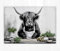 Highland Cow Printed Cutting Board | Worktop Saver | Chopping Board Available in Two Sizes (390x290mm and 285x200mm) (Highland Cow 2 (B&W), 390x290mm (Textured))