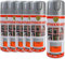 MORE FREE-Pintura Spray Antioxidante Plata argento 400 Ml para las Superficies de Metal, Hierro y Aluminio,Pack de 6 Unidad