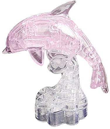 Qianly 3D Kristallpuzzle DIY Modell Turm / / Absatzschuh, Rosa Delphin