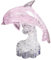 Qianly 3D Kristallpuzzle DIY Modell Turm / / Absatzschuh, Rosa Delphin