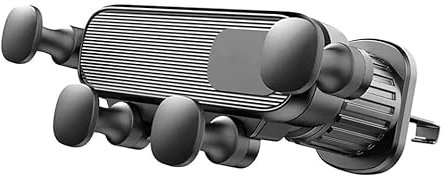 TechDealsUK Universal Car Air Vent Phone Holder - 360° Rotatable Gravity Auto-Lock Mobile Mount for 4.0-6.5 Inch Smartphones - Black