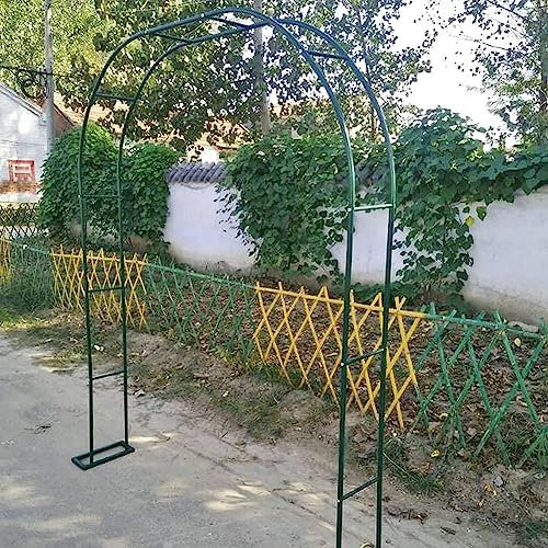 Großer Metall-Gartenbogen mit 120 cm, 140 cm, 180 cm, 240 cm, 300 cm, 350 cm Breite, Durchgang, Rosentorbogen, Pergola für Hochzeit, Rebe, Pflanzenstütze, Schwarz, 1,2 m x 2,2 m (B x H)