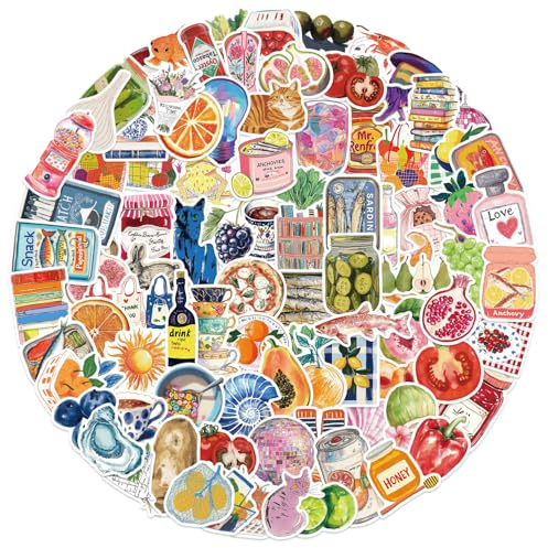 PRETTYSUNSHINE Sticker Set 100 Stück, Vintage Fantasy Aesthetic Aufkleber für Kindle Scrapbook Journal Auto Fahrrad Koffer Helm Laptop Skateboard Motorrad Stickerbomb Wasserfest Anime Sticker