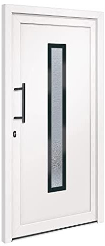 Kangqiling 3157078 - Puerta de entrada blanca de 108 x 208 cm de PVC