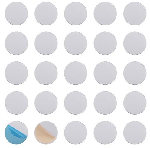 UFUFMATE Lot de 25 plaques de protection autocollantes en fer avec film pour couvrir les trous de serrure endommagés (30 mm)