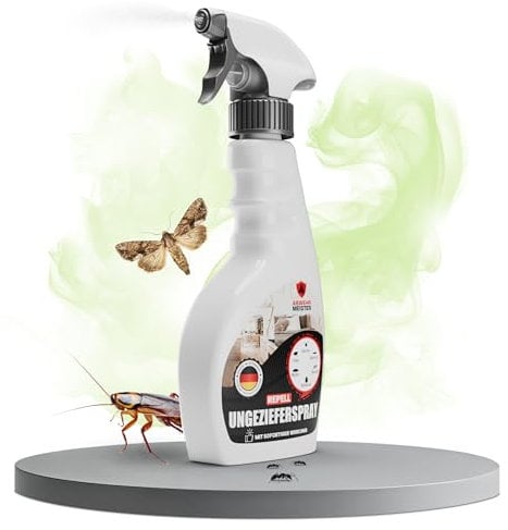 ABWEHR MEISTER NEUHEIT Repell Ungezieferspray 500 ml, Effektives Insektenspray zur Vorbeugung für Fenster & Wohnung, Fliegenspray mit sofortigem Schutz (PT19)