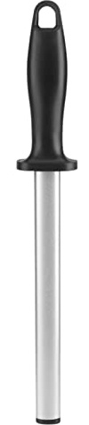 Sharpening Steel, 8 Inch Professional Extra Fine Oval Knife Sharpener Rod Kitchen Coated Honing Steel for Chefs, Comfort-Grip Handle, Integral Hanging Loop, Artificial