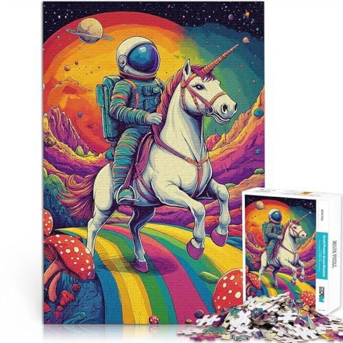 Quizspiel Astronaut reitet Einhorn 2000-teilige Puzzles für Teenager 70x100cm Angebot als Geschenk für die ganze Familie für ab 14 Jahren